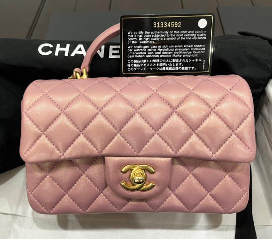 CHANEL HANDLE HỒNG TÍM PEARLY Code 31 USED ĐẸP