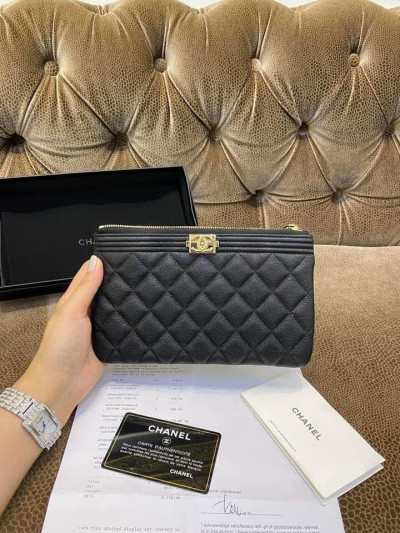 Chanel boy clutch