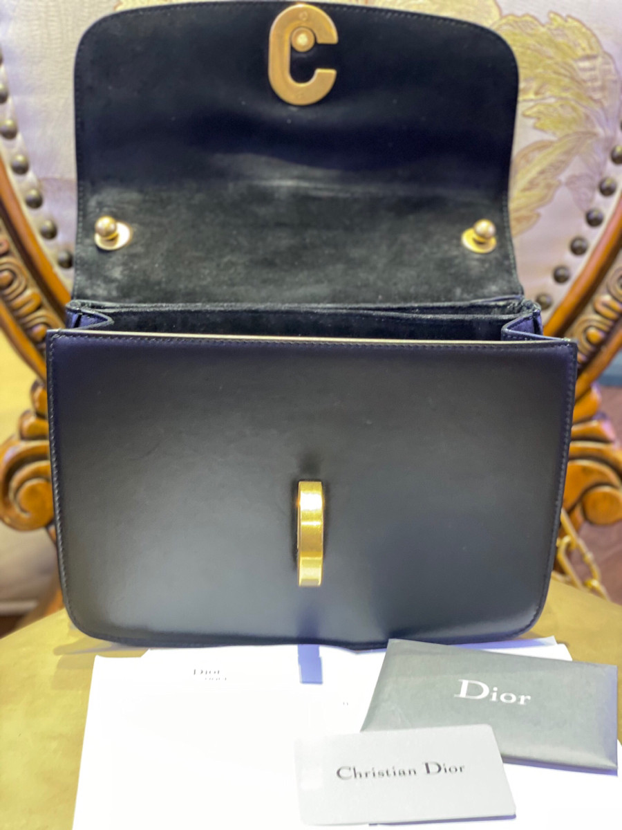 Dior 21st Flap Bag Leather Black Ghw