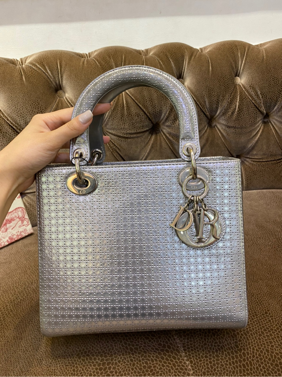 Lady Dior Mini Python Silver Bag  Bragmybag  Lady dior mini Lady dior  Dior