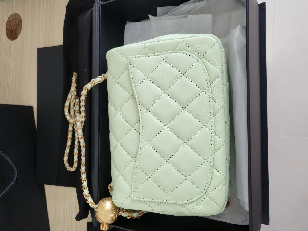 chanel mini chuông,light green color, mini7