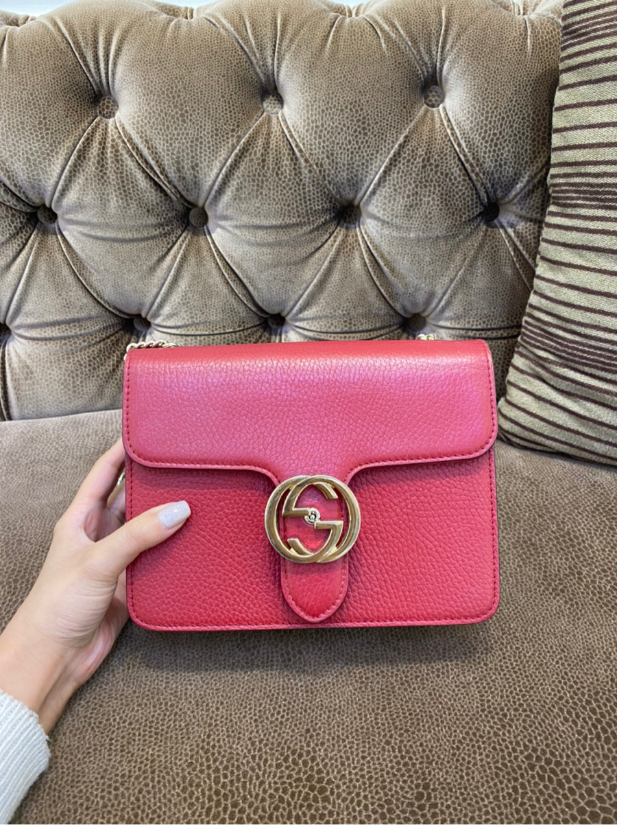 Túi Gucci Interlocking Small Red Bag