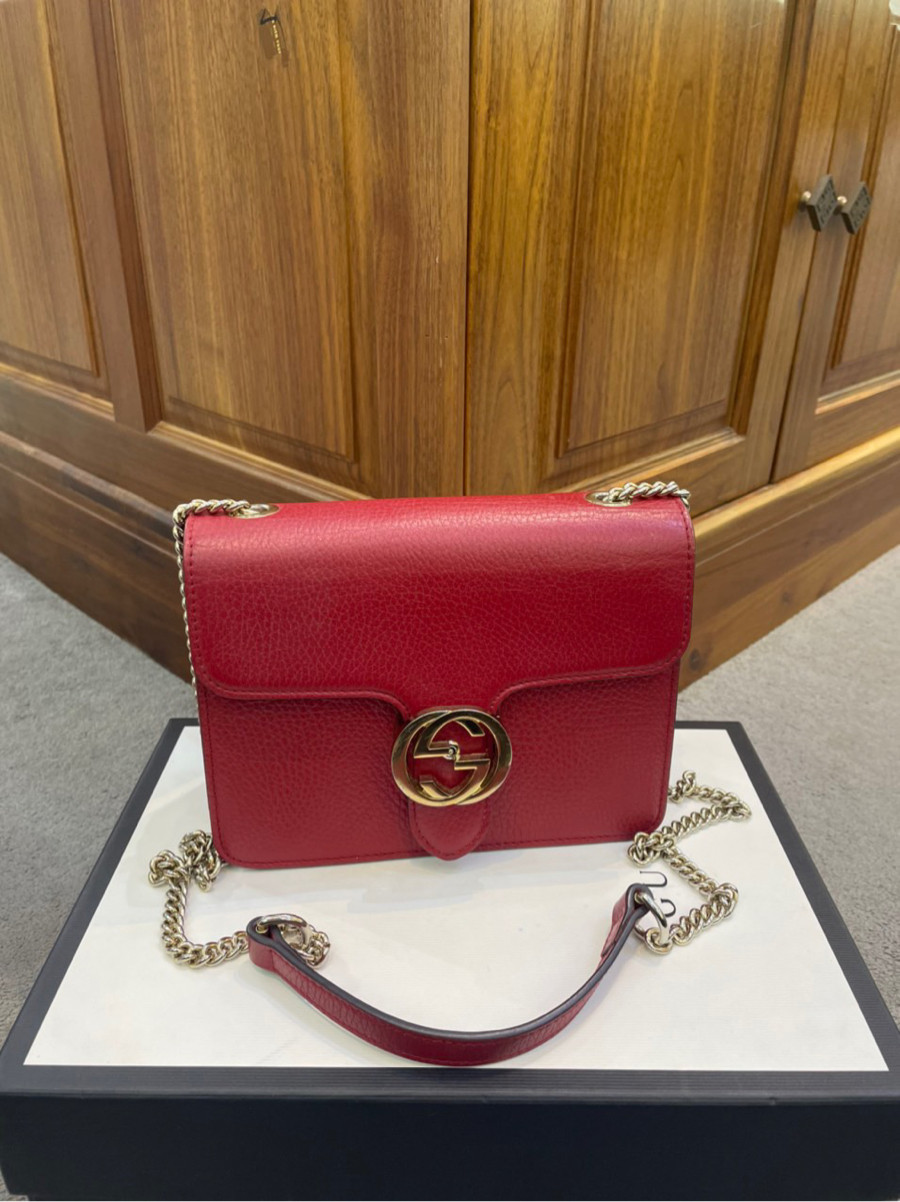 Túi Gucci Interlocking Small Red Bag