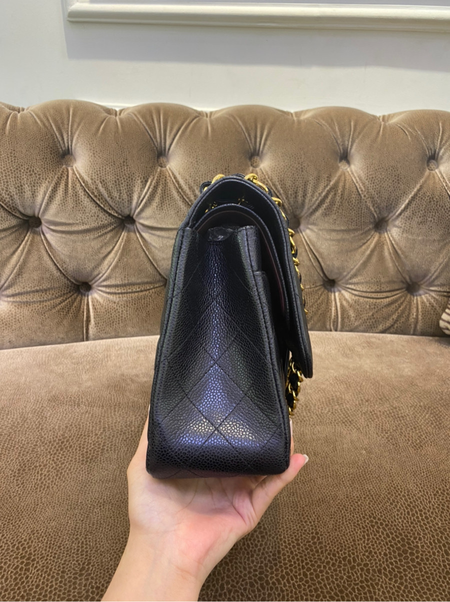 Chanel Classic Jumbo Caviar Black Ghw Bag