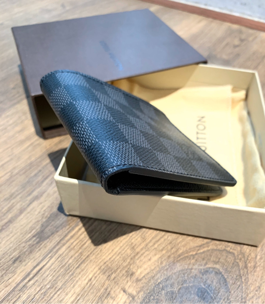 L..ouis V.uitton Damier graphite Portefeuille Slender . kèm box + túi vải như hình ạ .