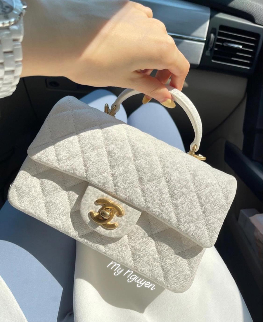 Chanel MINI FLAP BAG WITH TOP HANDLE  Hàng hiệu 11 HVip