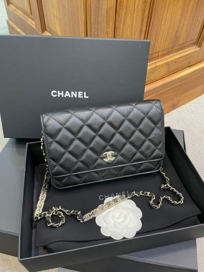 Chanel Classic WOC Caviar Black Limited CC Chain Ghw Bag New 100%