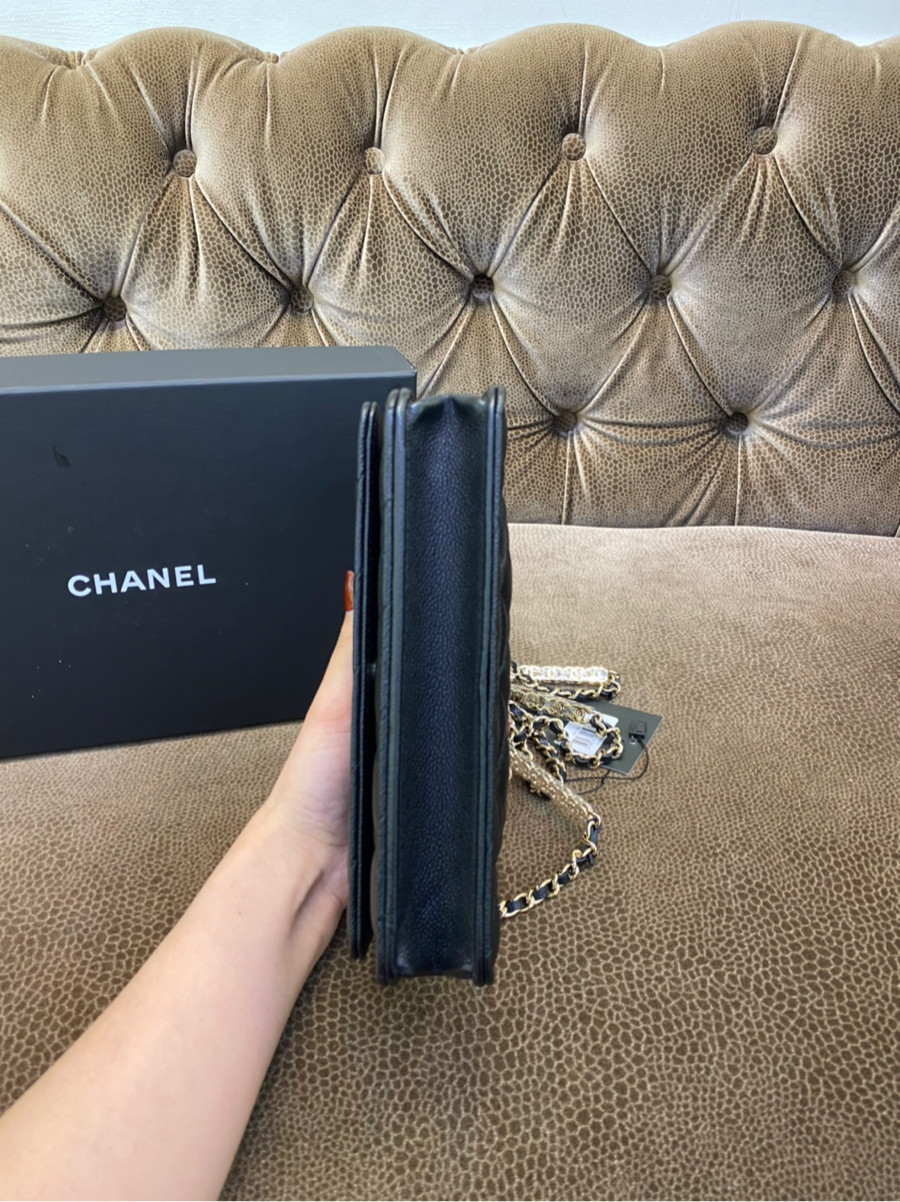 Chanel Classic WOC Caviar Black Limited CC Chain Ghw Bag New 100%