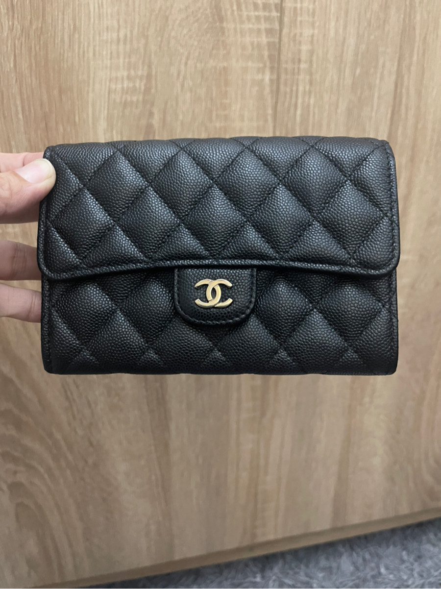 Ví CHANEL GẬP 2 size lỡ ngang 15cm