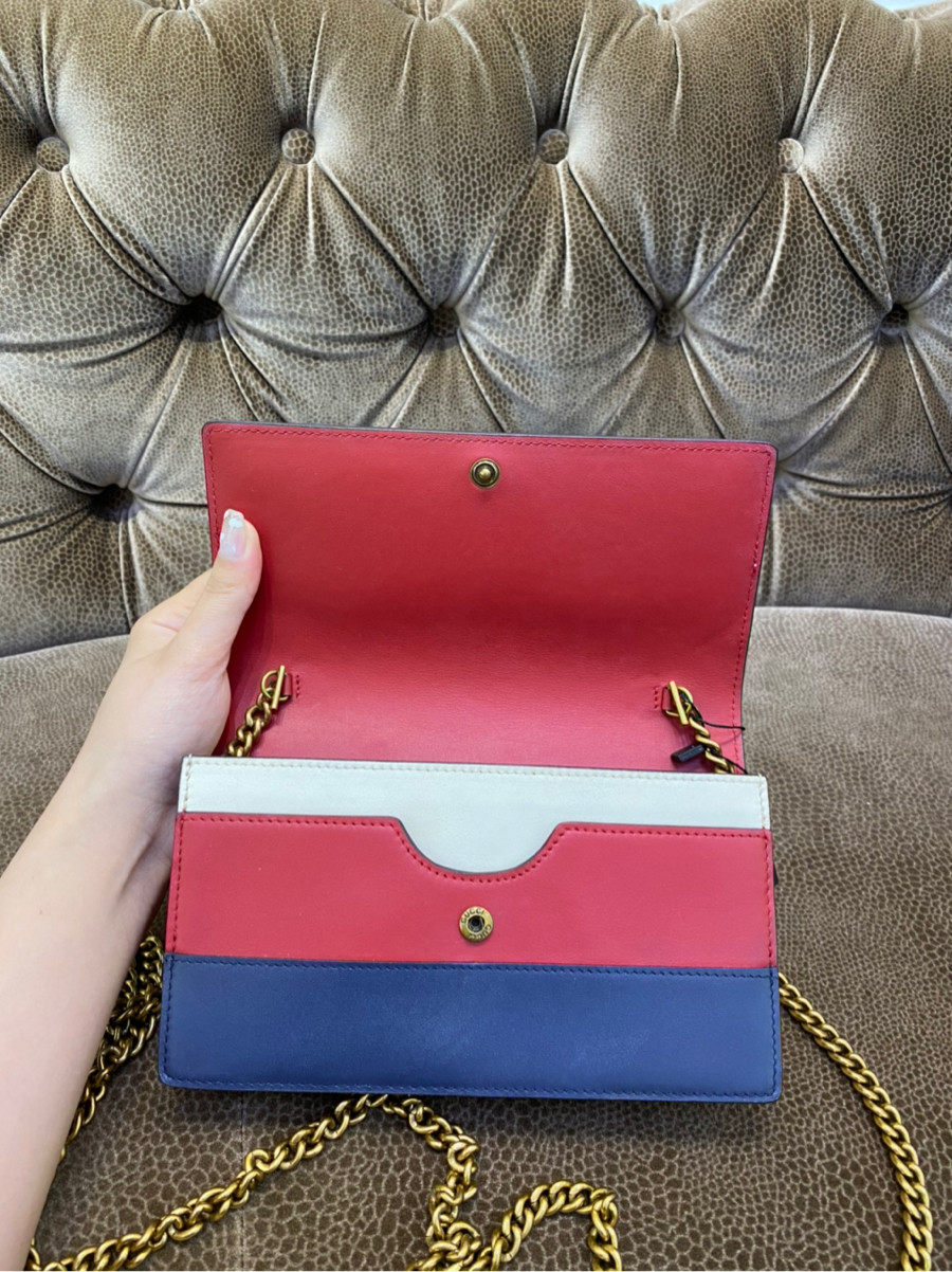 GUCCI Ladies Multicolor Queen Margaret Leather Mini Shoulder Bag