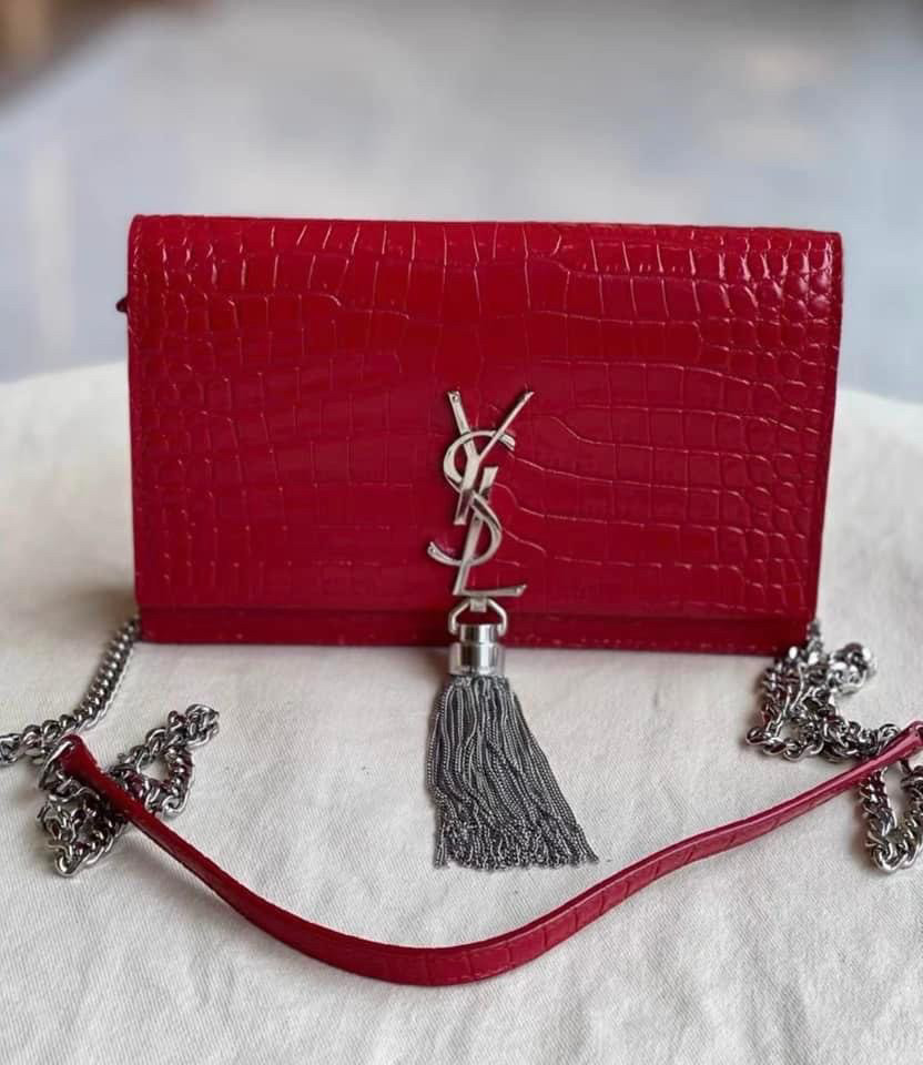 SAINT LAURENT KATE SMALL MONOGRAM TASSEL CROSSBODY BAG