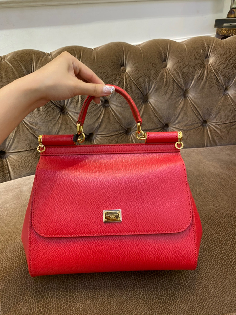 Túi Dolce & Gabbana medium red top handle shoulder bag ❤️