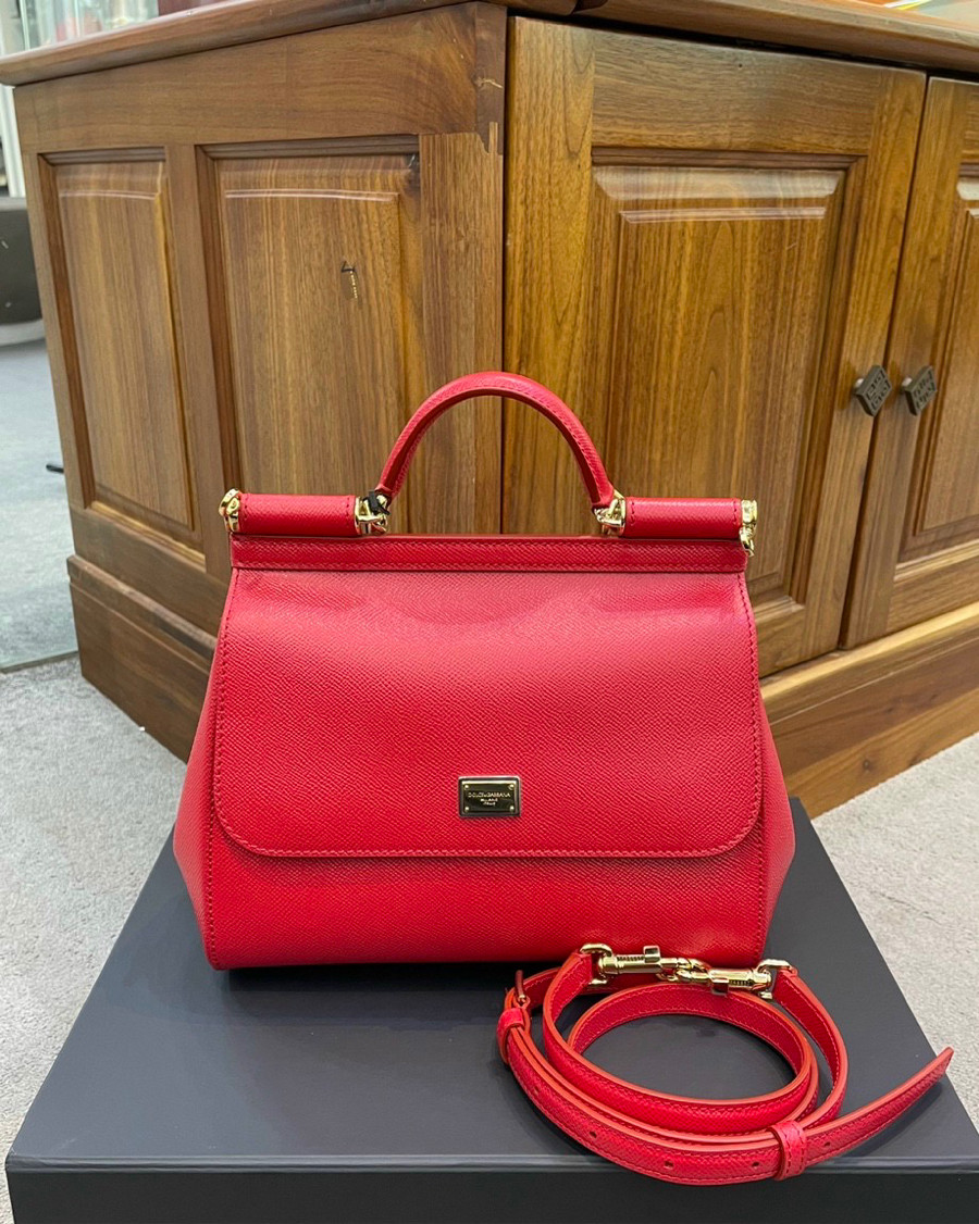 Túi Dolce & Gabbana medium red top handle shoulder bag ❤️