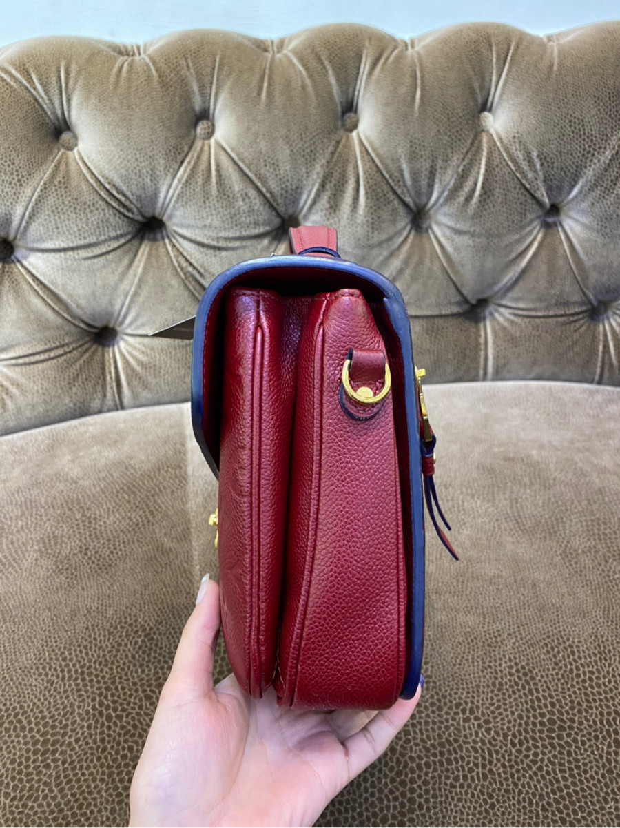 Túi Louis Vuitton Pochette Metis Red Monogram Empreinte Leather Satchel