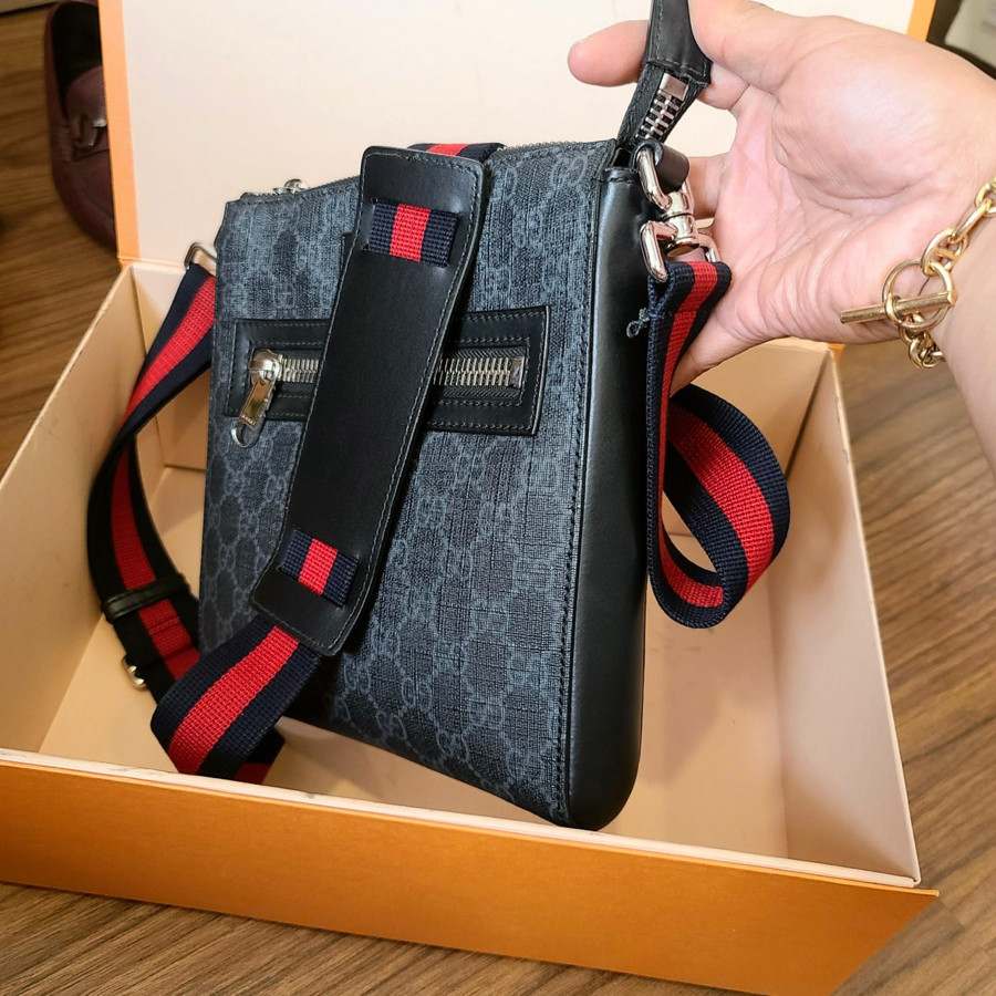 Túi GUCCI GG BLACK SMALL MESSENGER BAG