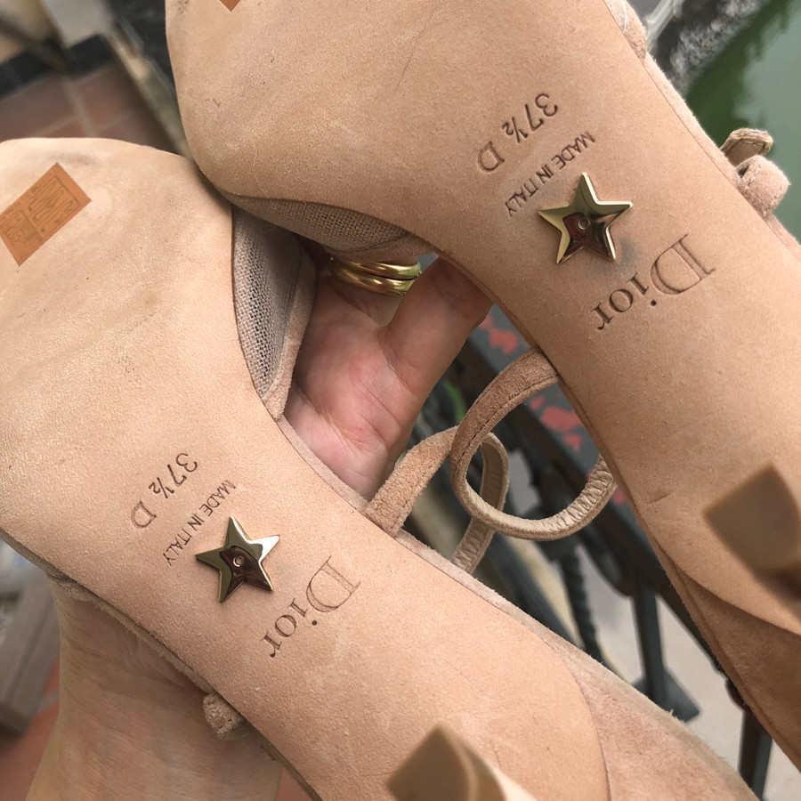 ❤️C.Dior Surreal D Formal Shoes - beige sudue sz 37,5D:
