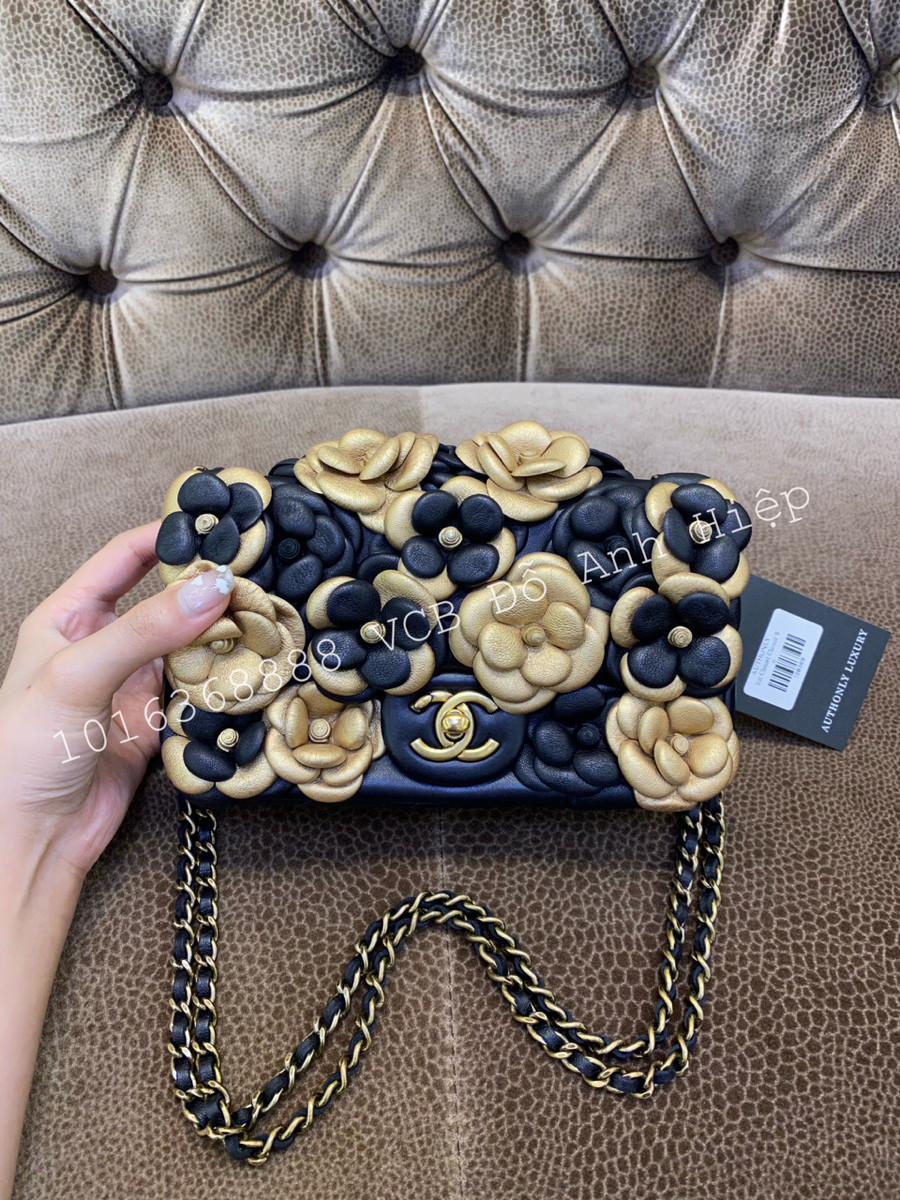 Chanel Mini Flap Bag With Adjustable Camellia Embossed Chain  Kaialux