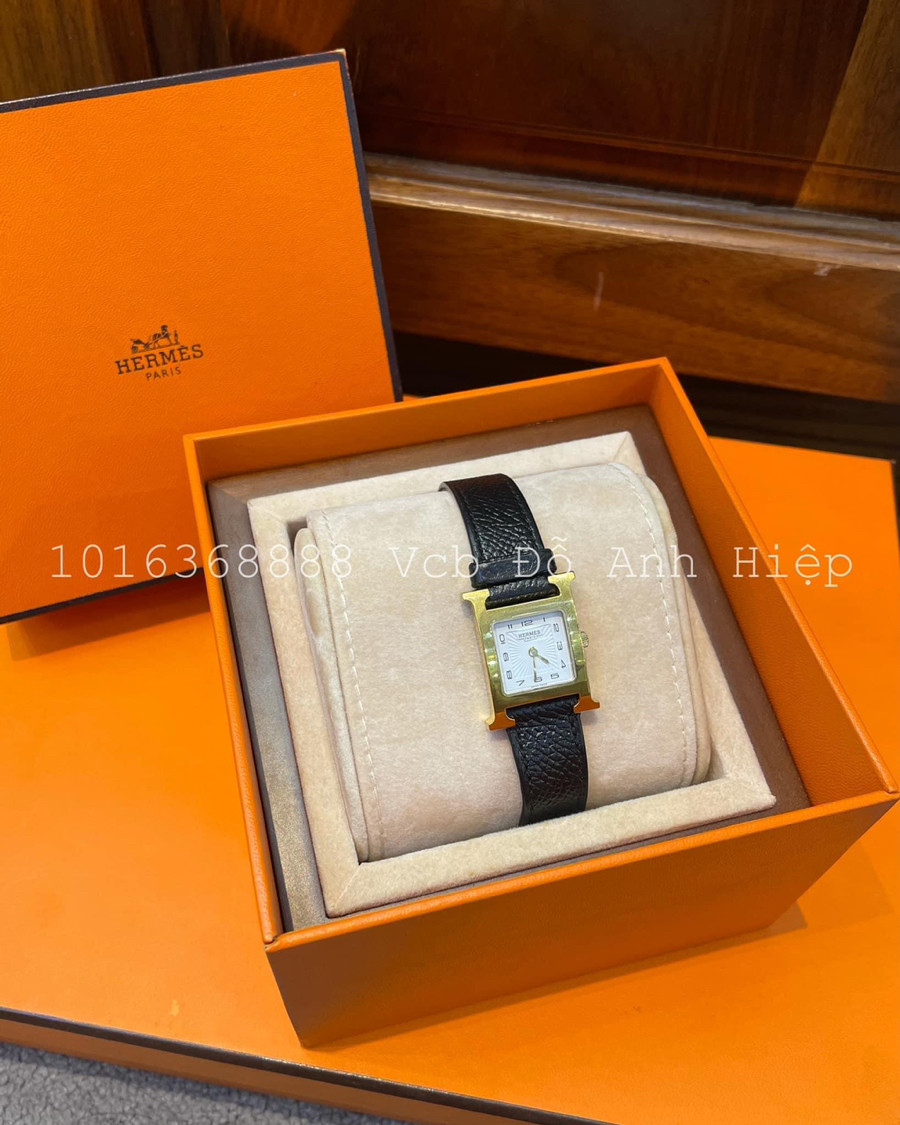 HERMÉS Heure H PM Watch Black