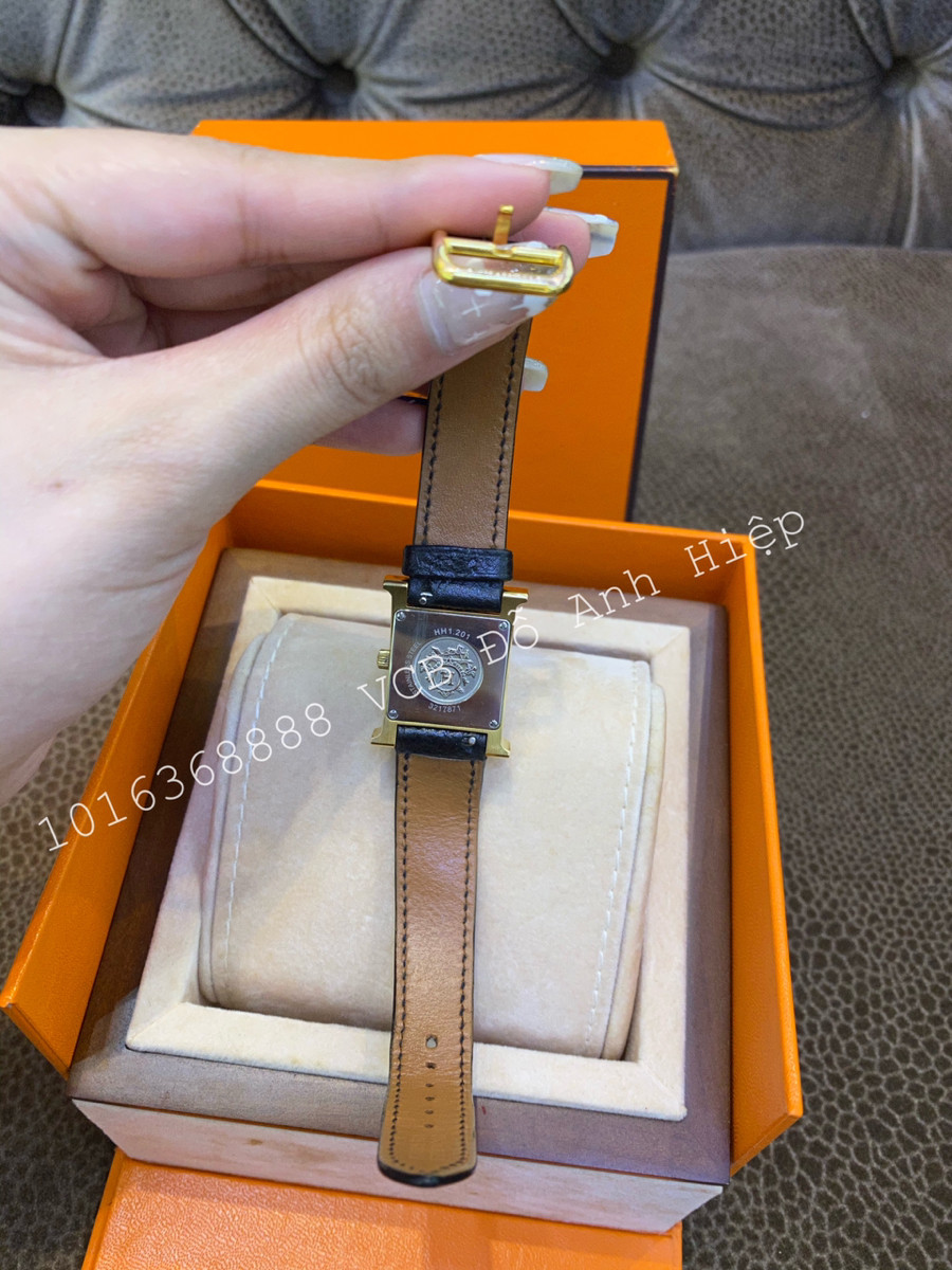 HERMÉS Heure H PM Watch Black