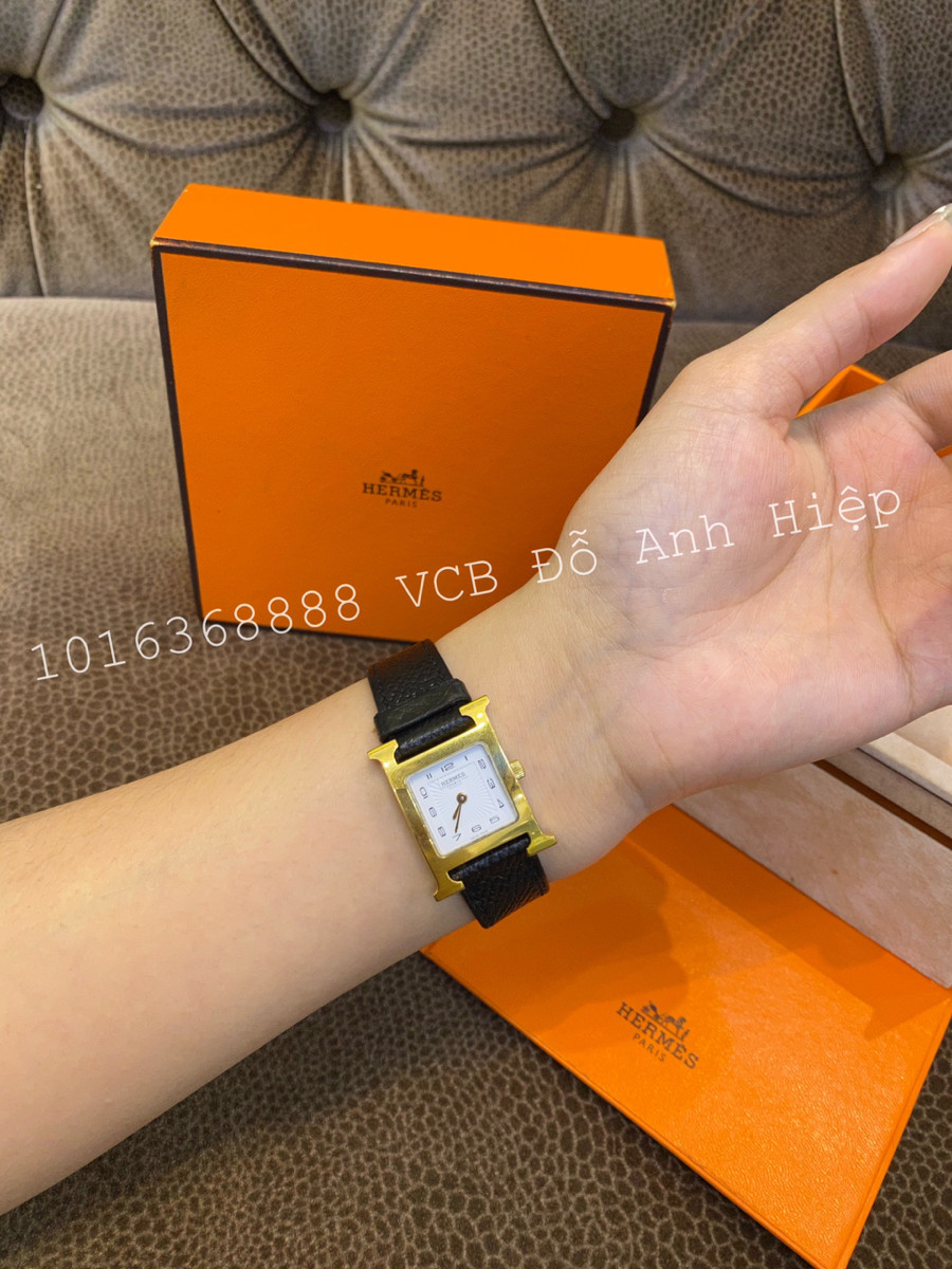 HERMÉS Heure H PM Watch Black