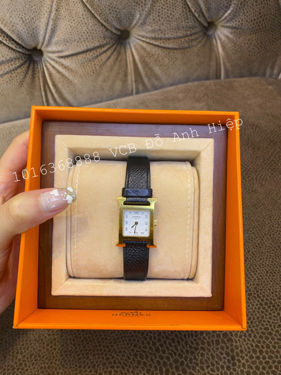 HERMÉS Heure H PM Watch Black