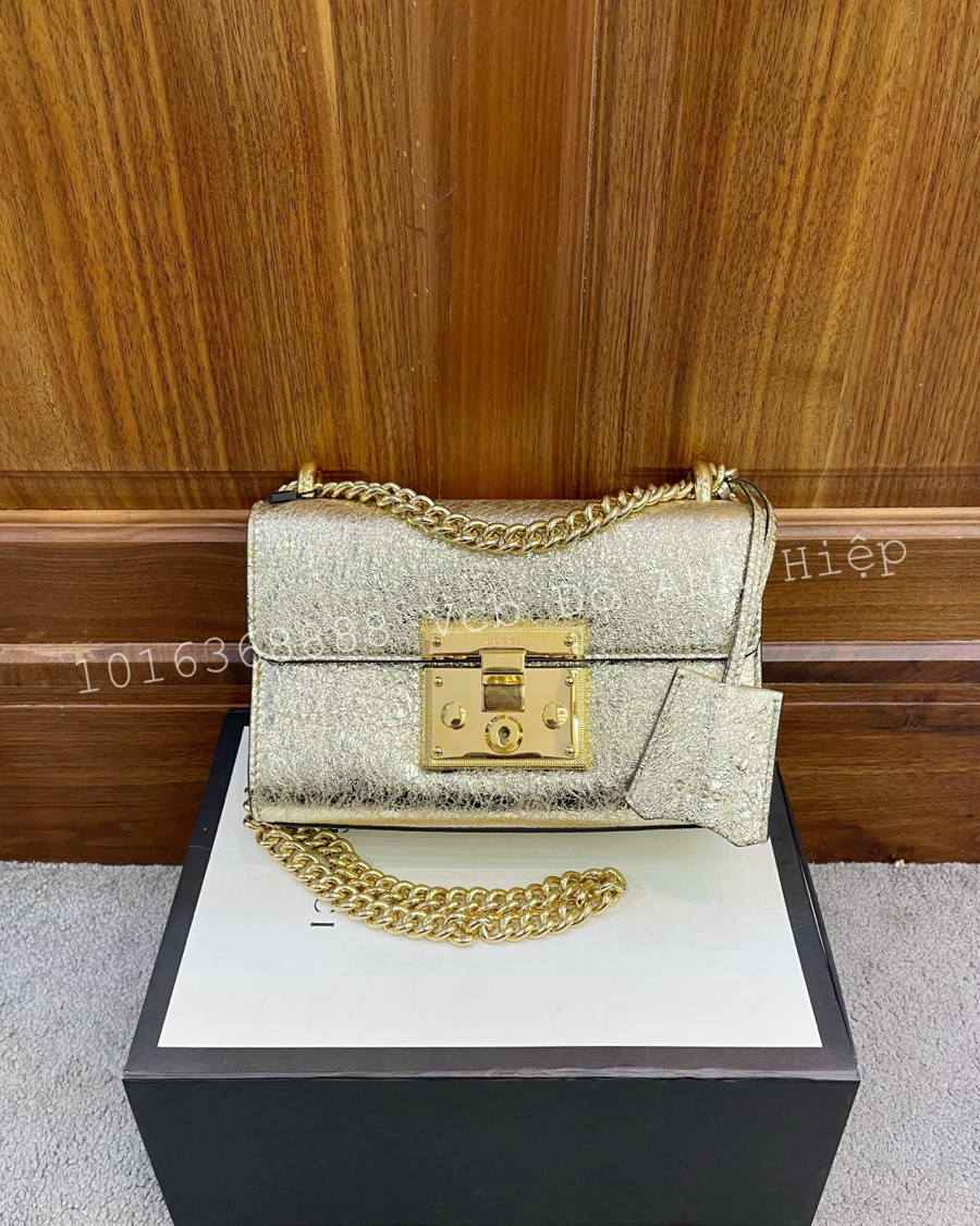 Túi Gucci Padlock Small Metallic Gold Shoulder Bag