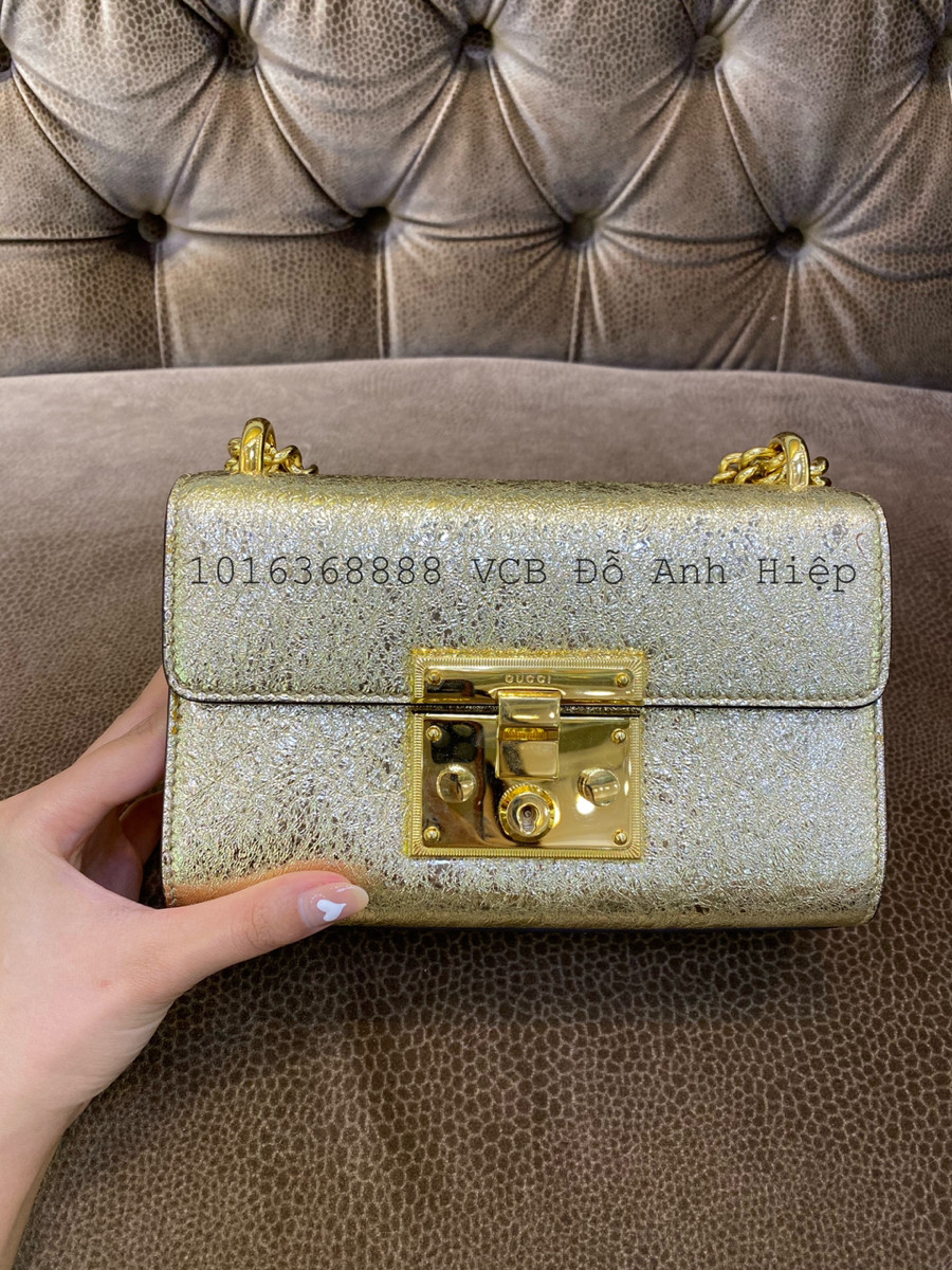 Túi Gucci Padlock Small Metallic Gold Shoulder Bag