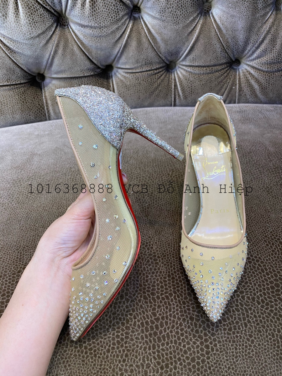 Giày Christian Louboutin 'Follies Strass' 100 mm Pumps