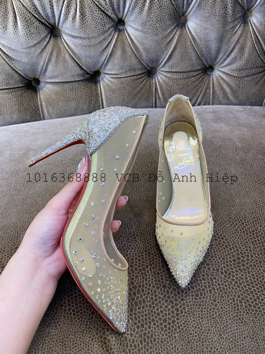 Giày Christian Louboutin 'Follies Strass' 100 mm Pumps