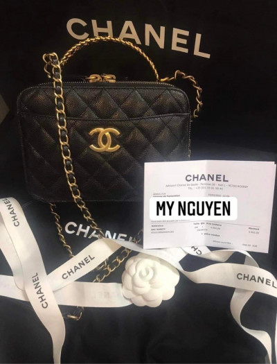 CHANEL Vanity caviar handle mẫu mới new ss22