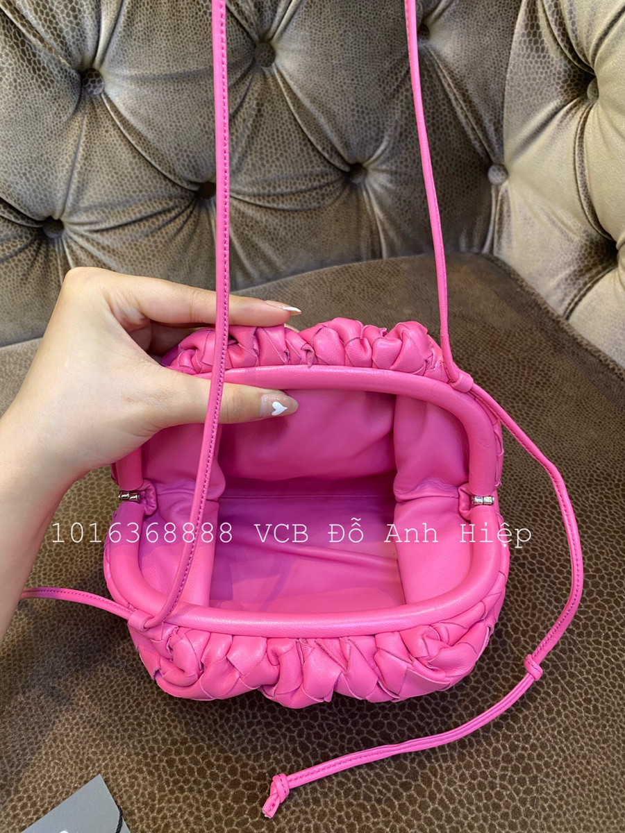 Túi BOTTEGA VENETA Pouch 20 Leather Clutch Bag In Pink