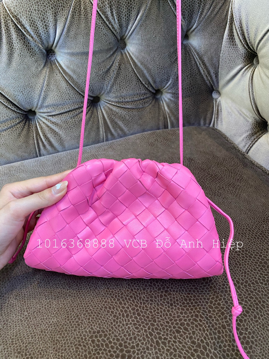 Túi BOTTEGA VENETA Pouch 20 Leather Clutch Bag In Pink