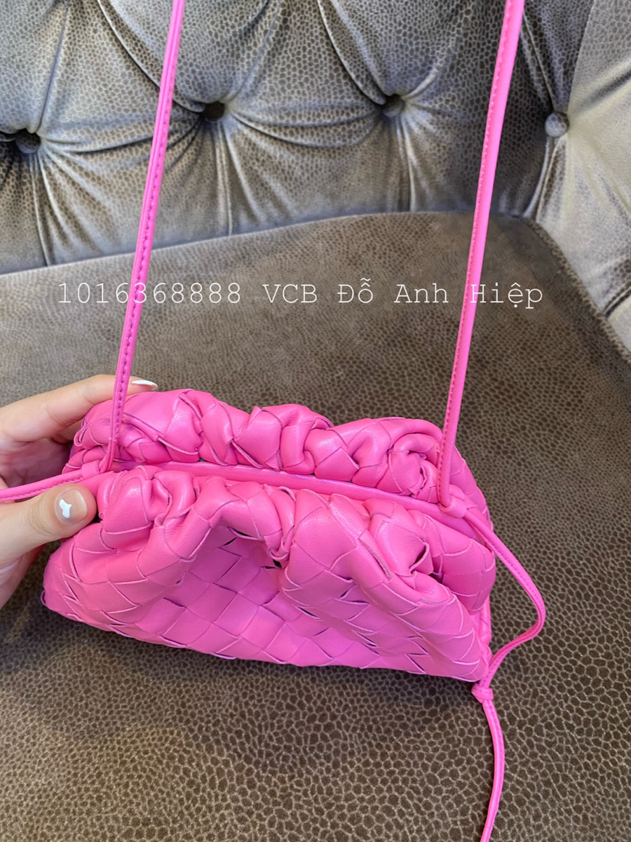 Túi BOTTEGA VENETA Pouch 20 Leather Clutch Bag In Pink