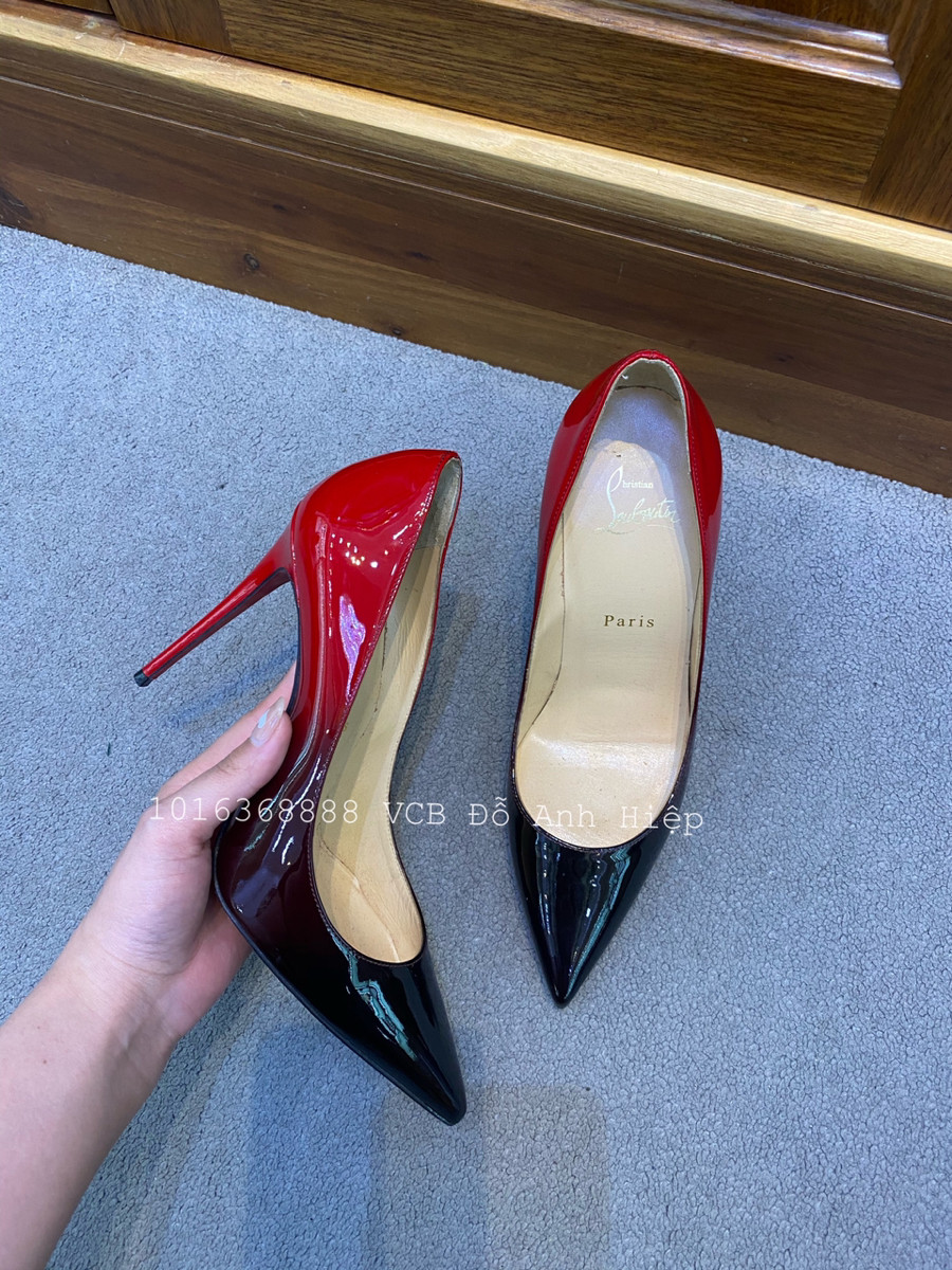 Guốc Christian Louboutin Black Pigalle Follies Ombré Pumps