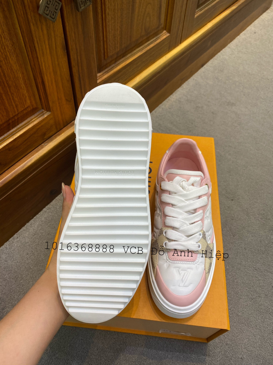 Giày LOUIS VUITTON TIME OUT SNEAKER DAMIER / PINK