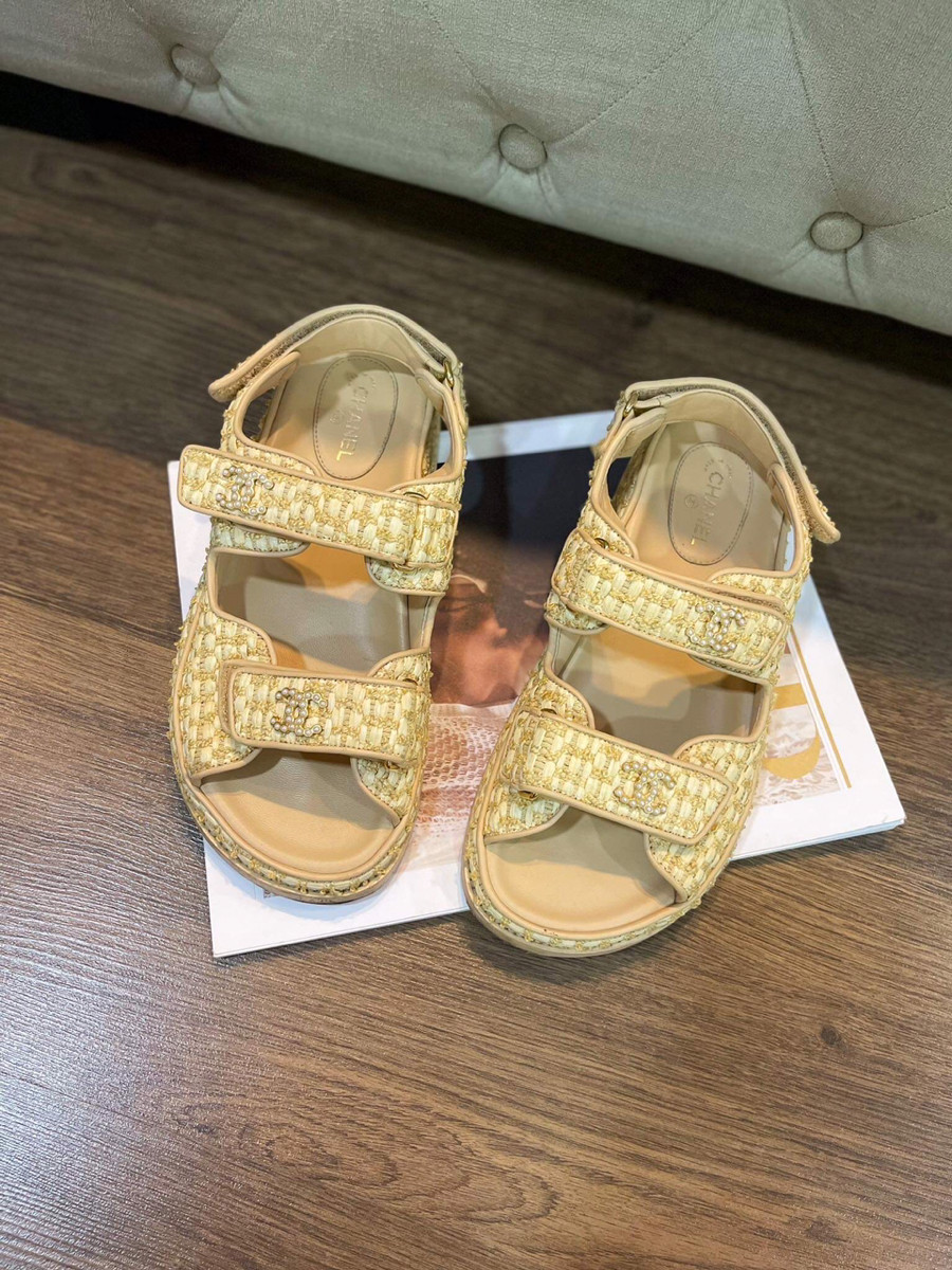 Sandal chanel đế cói sz 37.5