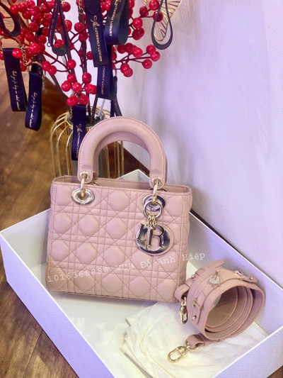 Túi Dior Lady Small Calfskin Màu Beige