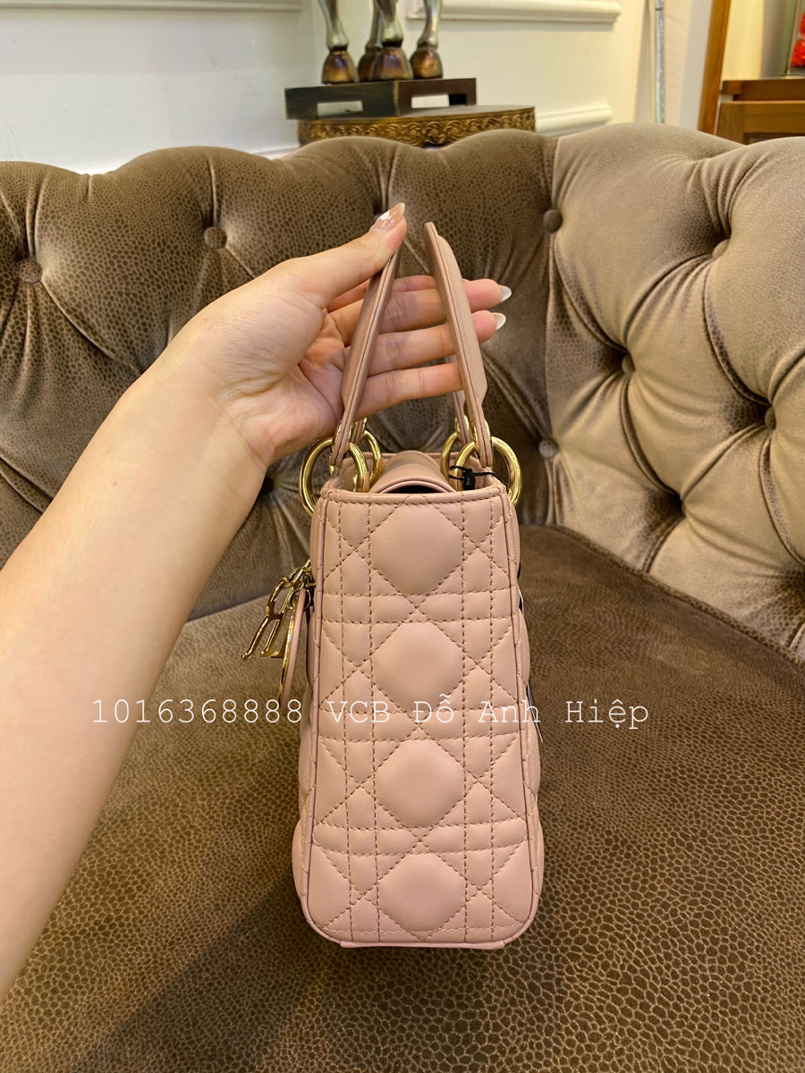 Túi Lady Dior 9522 Small Bag Nude Beige Macrocannga Calfskin Best Quality
