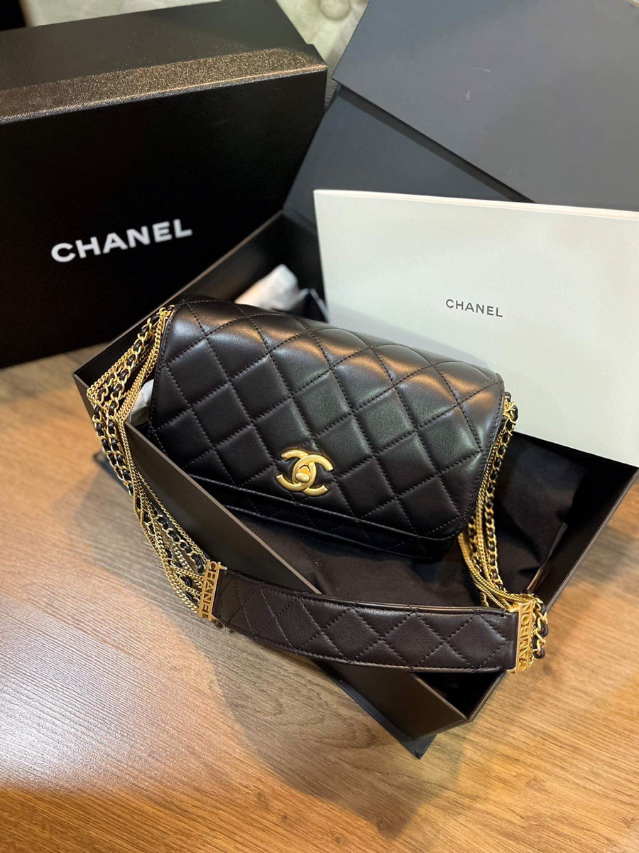 Túi chanel jewel woven đen sz 21 likenew 99% fullbox