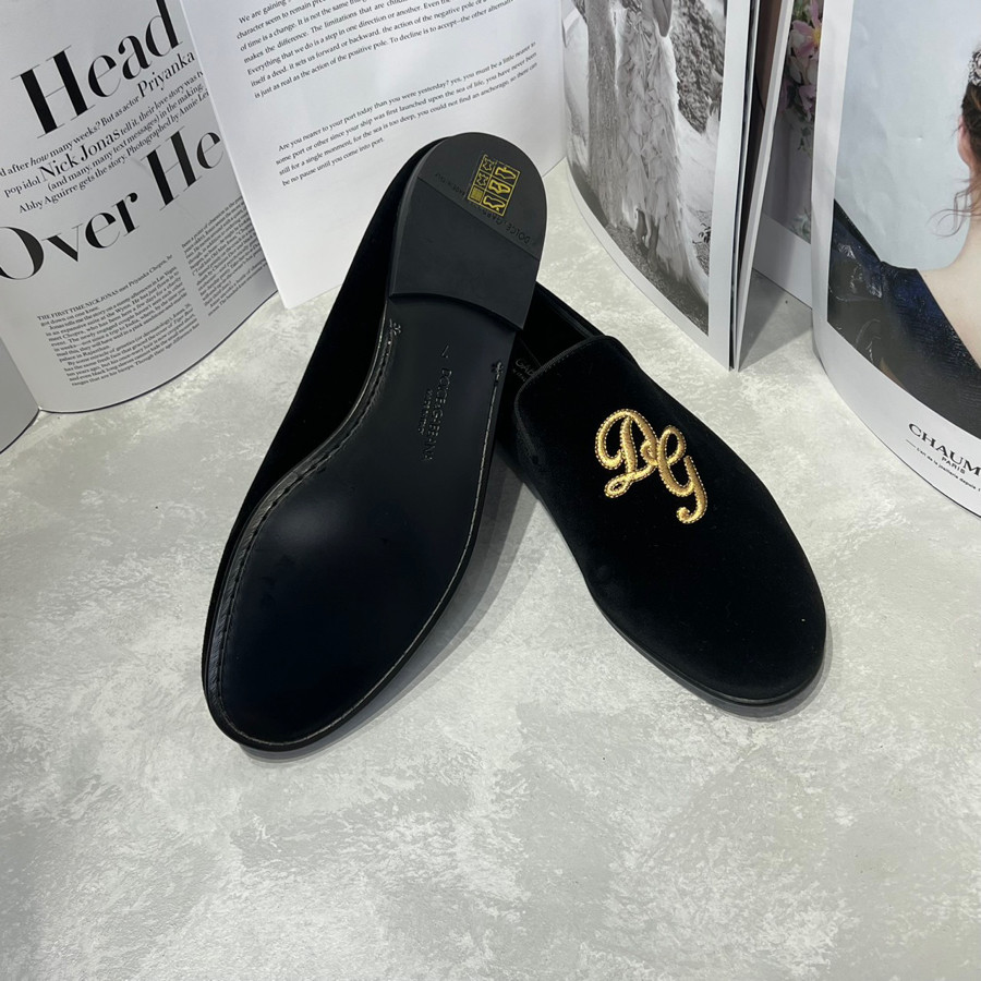 Loafer dolce logo thêu