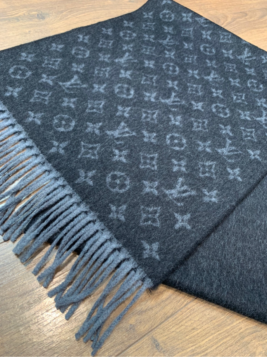 hslv2232   L o u i s V u i t t o n  Echarpe Monogram Gradient FF1221 Scarf Wool & cashmere