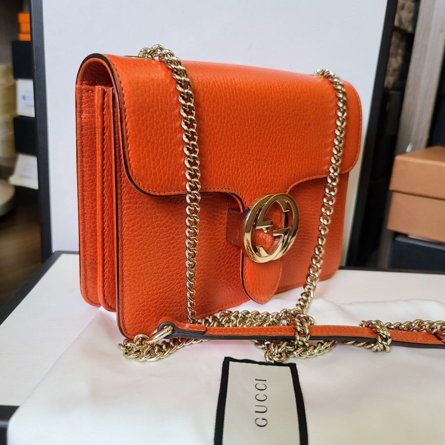 GUCCI INTERLOCKING G CHAIN CROSSBODY BAG