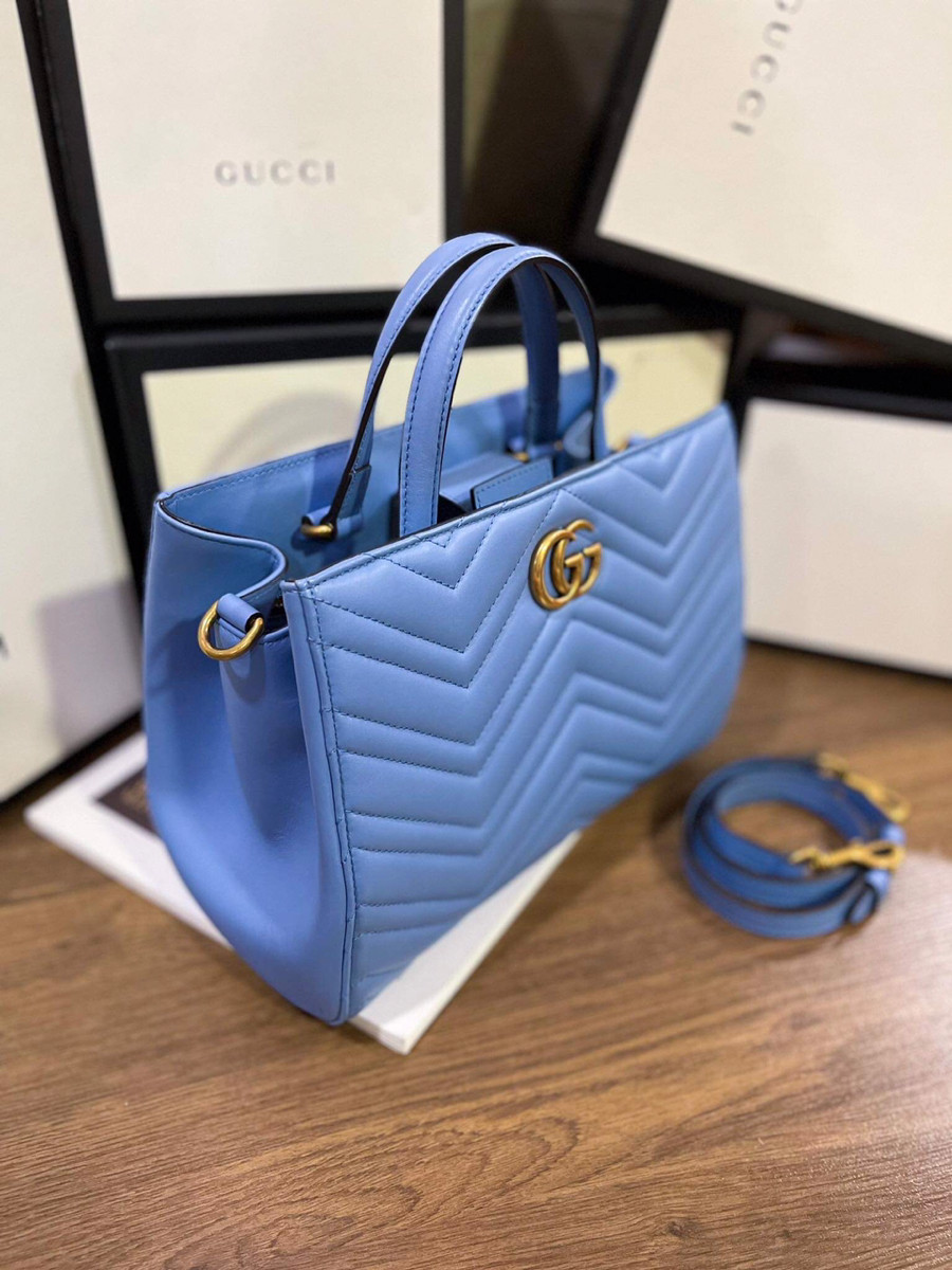 Túi gucci marmont màu xanh da  sz 25 kèm bill