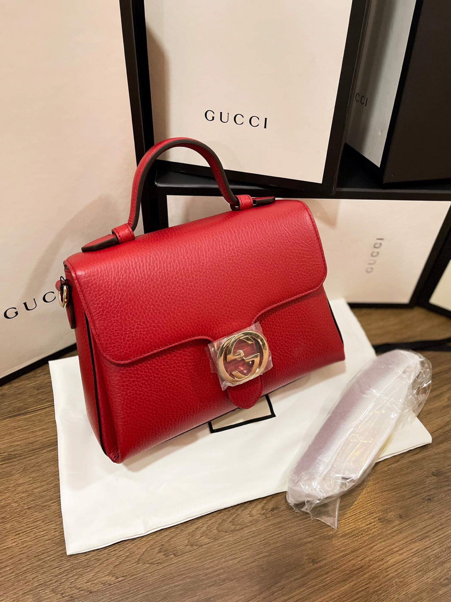 Túi gucci interlocking màu đỏ new kèm dust bill