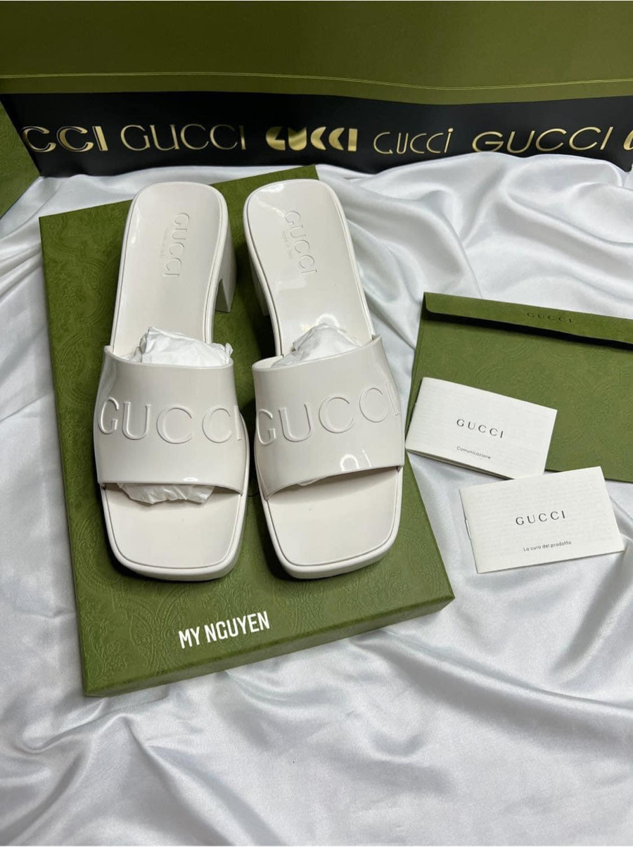 Guốc nhựa GUCCI cao 5cm - size 35 - 37