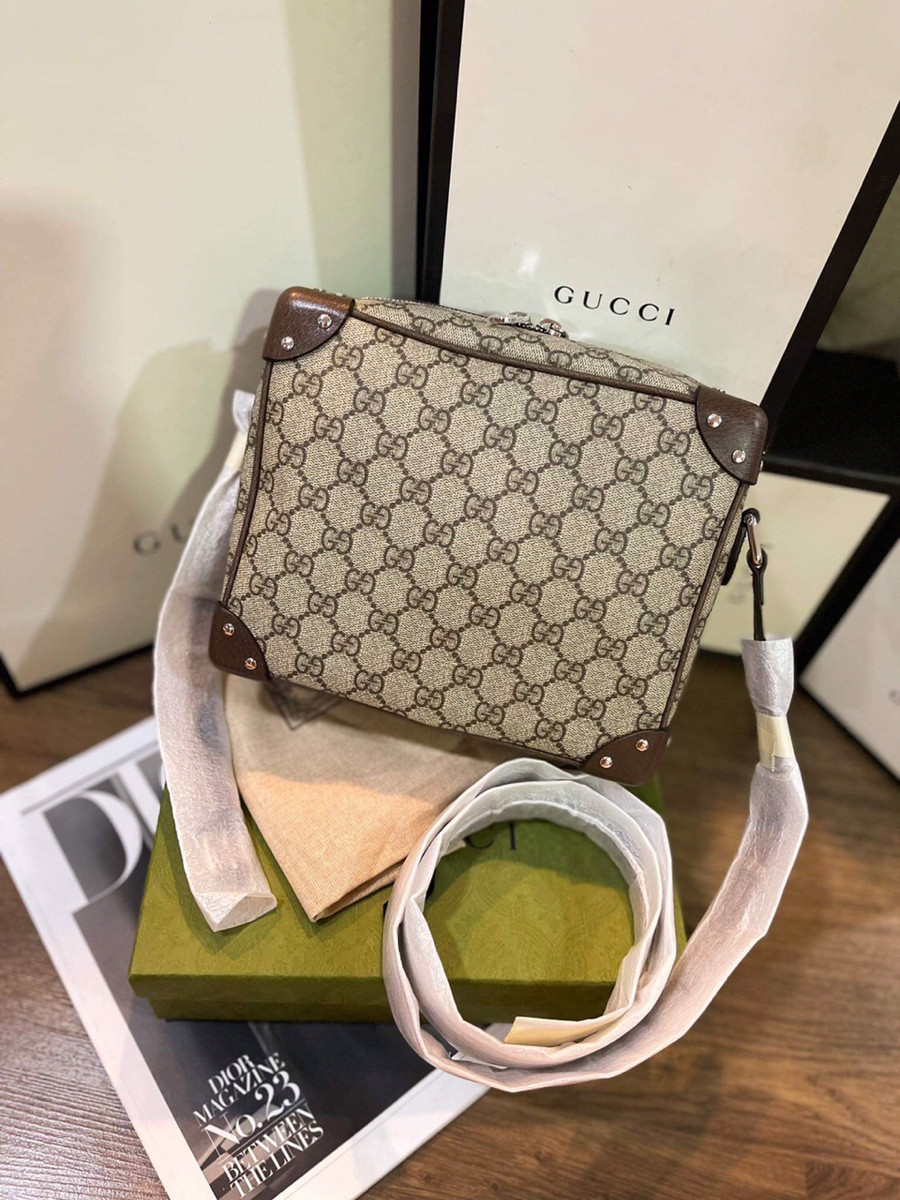 Túi gucci dáng hộp new kèm dust