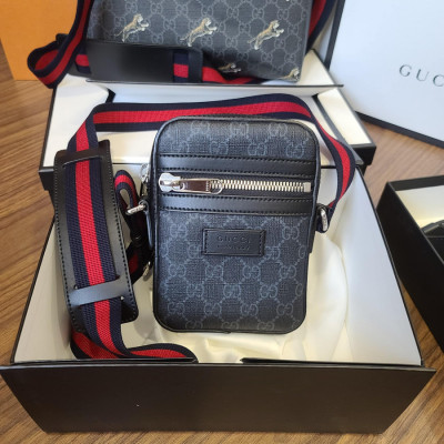 TÚI GUCCI MONOGRAMMED COATED CANVAS MESSENGER BAG