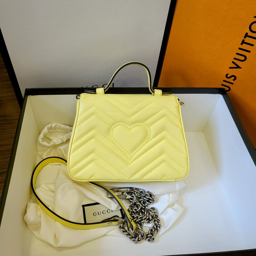 GUCCI GG MARMONT MINI TOP HANDLE  BAG