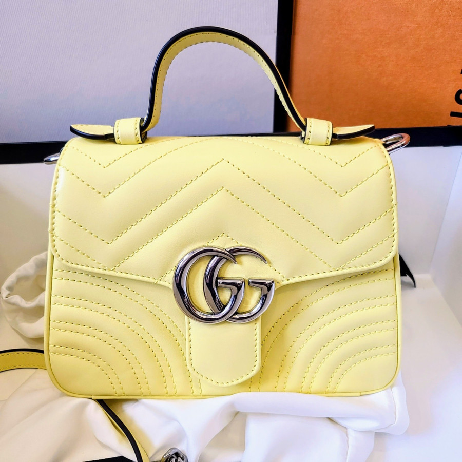 GUCCI GG MARMONT MINI TOP HANDLE  BAG