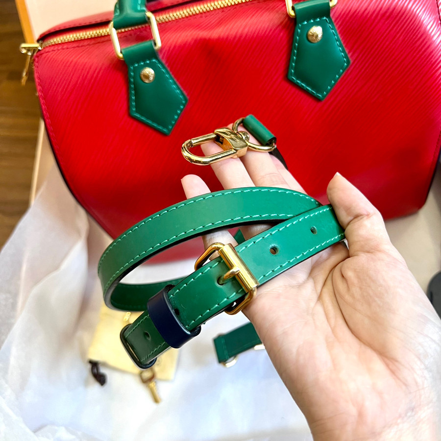 LOUIS VUITTON TRI-COLOR EPI SPEEDY 25 BANDOURLIERE BAG LIMITED